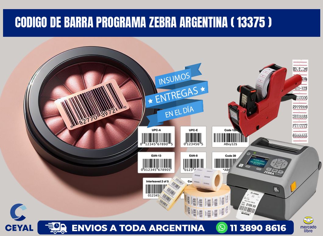 CODIGO DE BARRA PROGRAMA ZEBRA ARGENTINA ( 13375 )