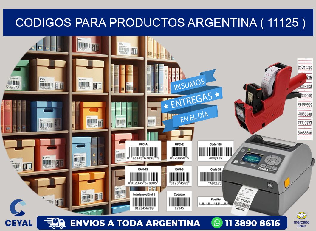 CODIGOS PARA PRODUCTOS ARGENTINA ( 11125 )