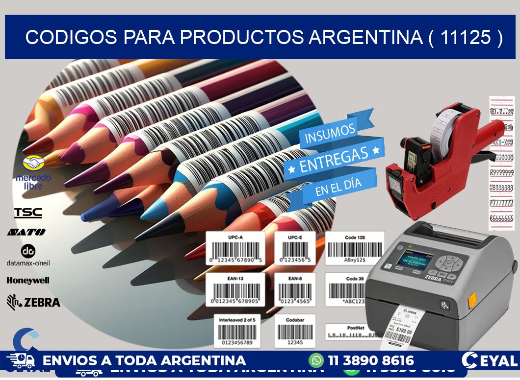 CODIGOS PARA PRODUCTOS ARGENTINA ( 11125 )
