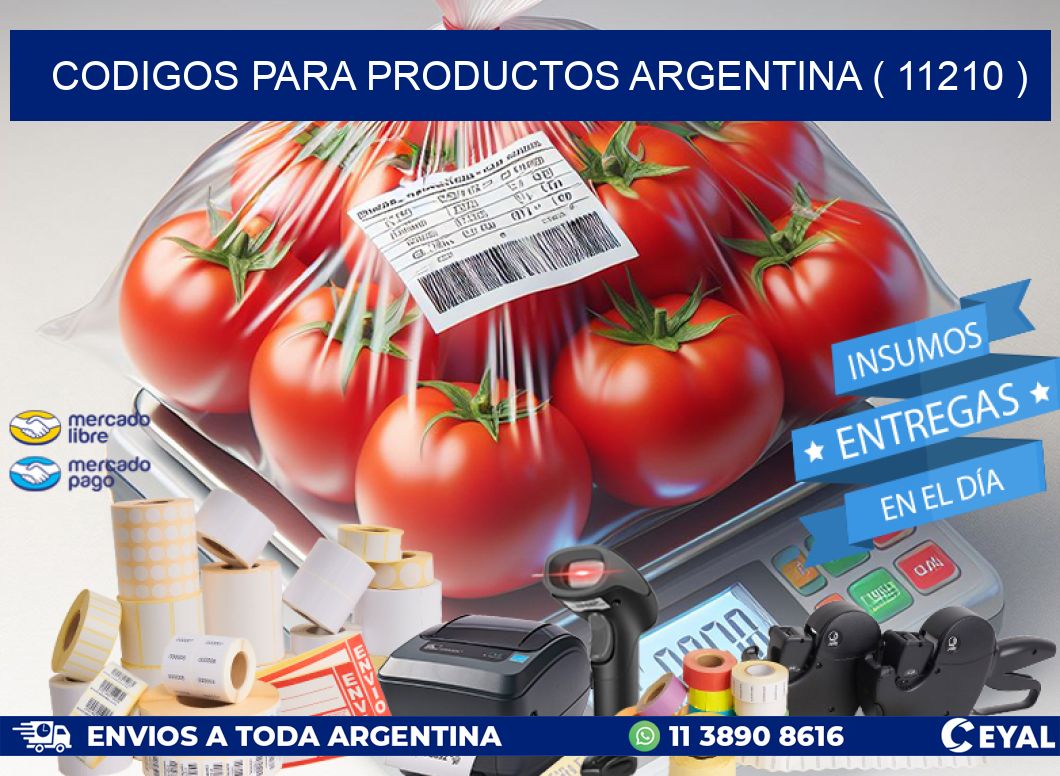 CODIGOS PARA PRODUCTOS ARGENTINA ( 11210 )