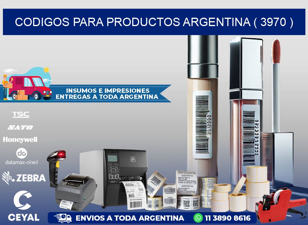 CODIGOS PARA PRODUCTOS ARGENTINA ( 3970 )