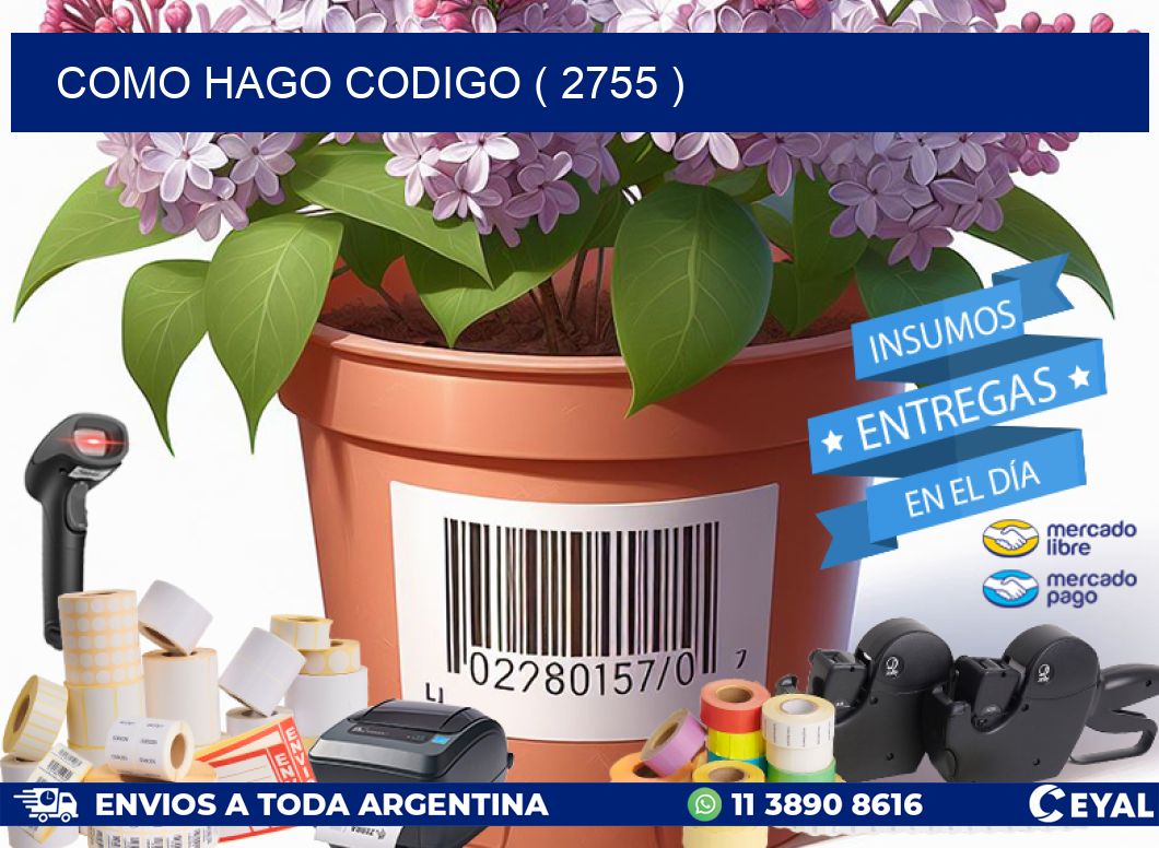 COMO HAGO CODIGO ( 2755 )