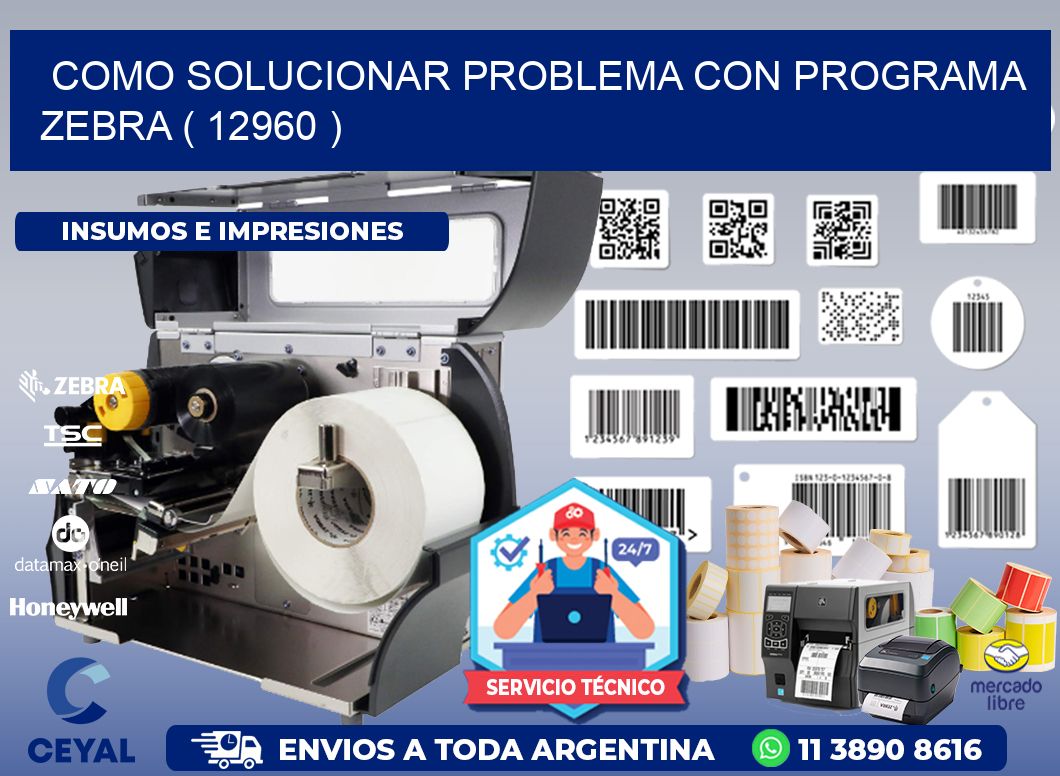COMO SOLUCIONAR PROBLEMA CON PROGRAMA ZEBRA ( 12960 )