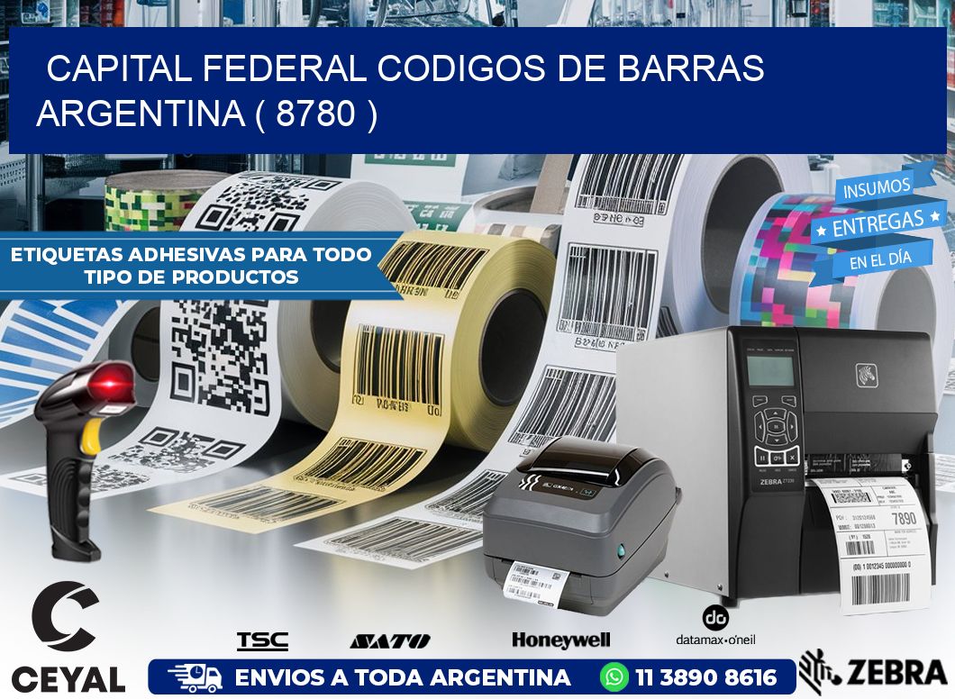 Capital federal codigos de barras argentina ( 8780 )