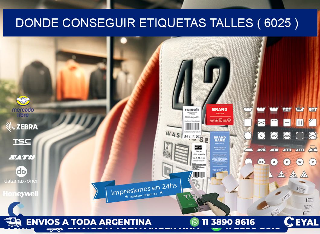 DONDE CONSEGUIR ETIQUETAS TALLES ( 6025 )