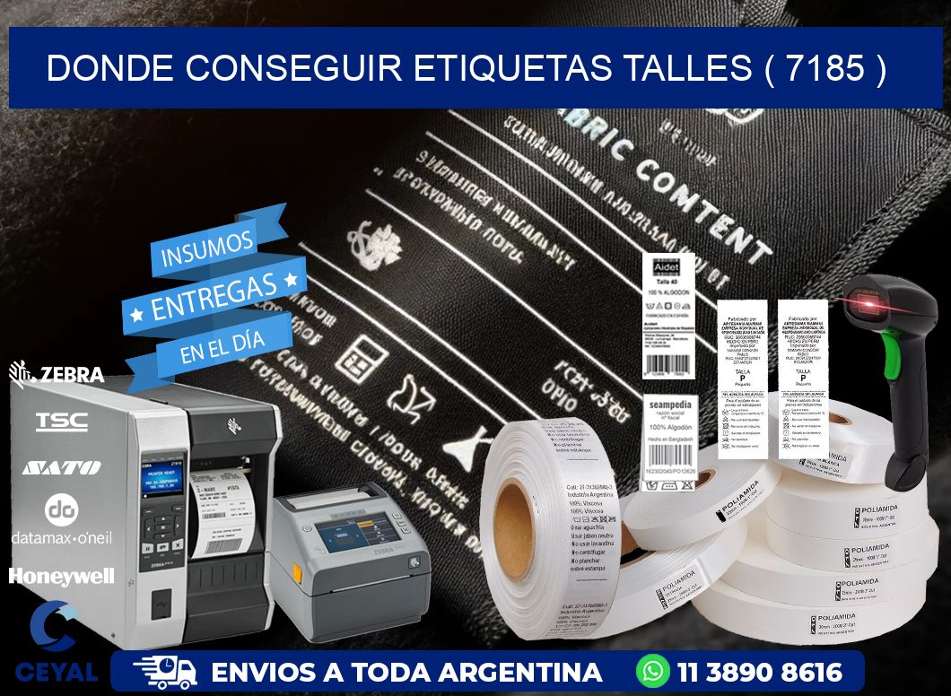 DONDE CONSEGUIR ETIQUETAS TALLES ( 7185 )