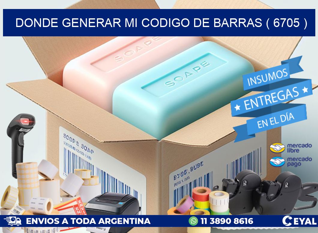 DONDE GENERAR MI CODIGO DE BARRAS ( 6705 )