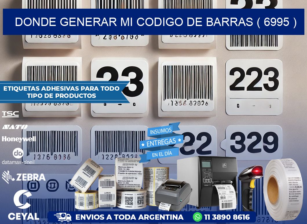 DONDE GENERAR MI CODIGO DE BARRAS ( 6995 )