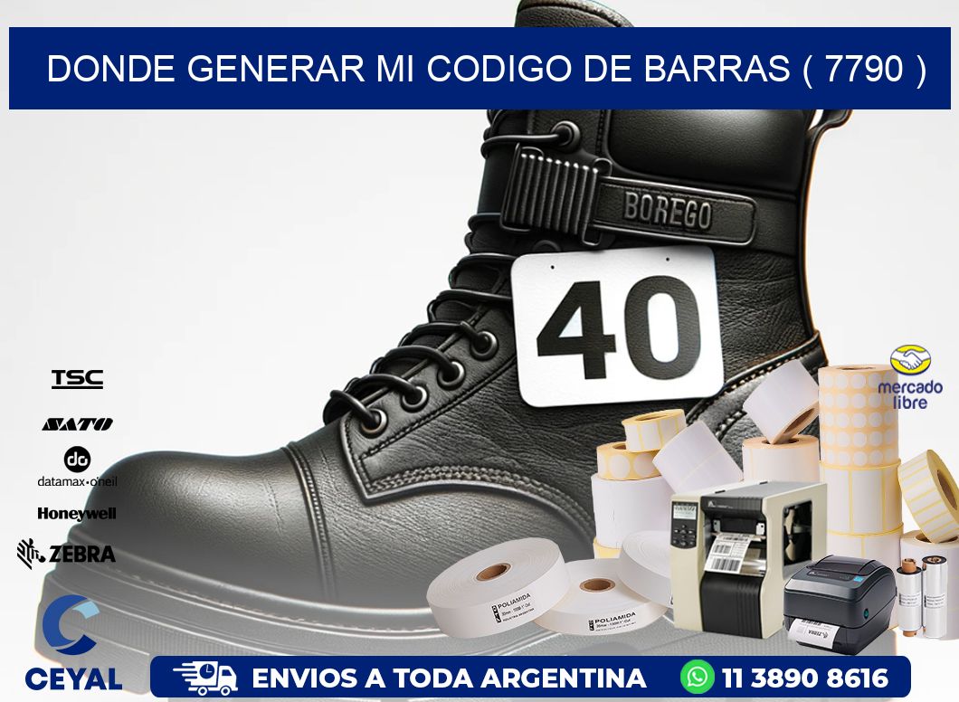 DONDE GENERAR MI CODIGO DE BARRAS ( 7790 )