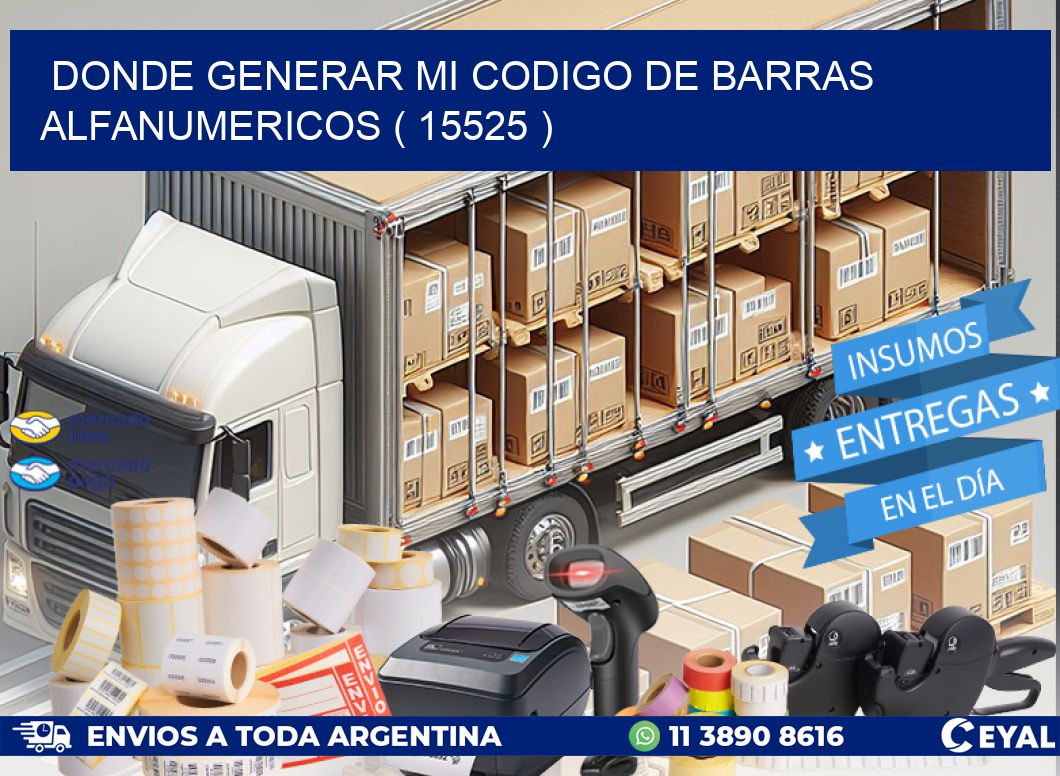 DONDE GENERAR MI CODIGO DE BARRAS ALFANUMERICOS ( 15525 )