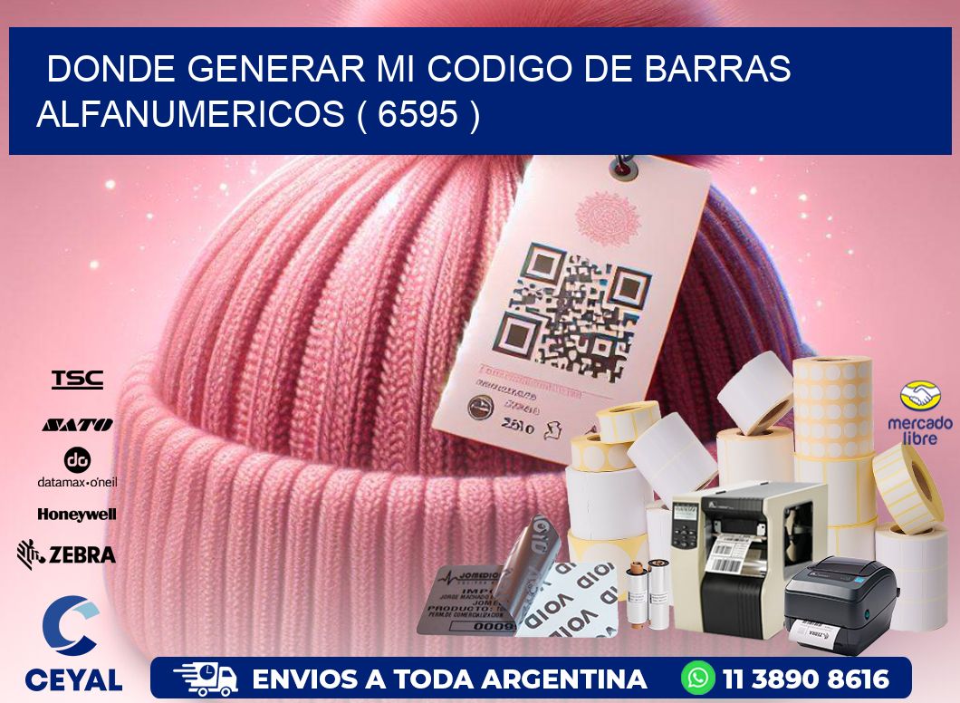 DONDE GENERAR MI CODIGO DE BARRAS ALFANUMERICOS ( 6595 )