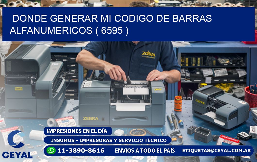DONDE GENERAR MI CODIGO DE BARRAS ALFANUMERICOS ( 6595 )
