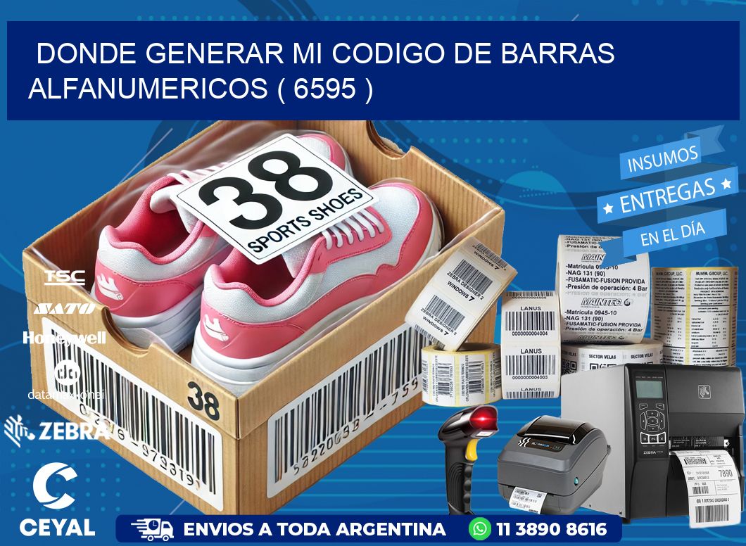 DONDE GENERAR MI CODIGO DE BARRAS ALFANUMERICOS ( 6595 )
