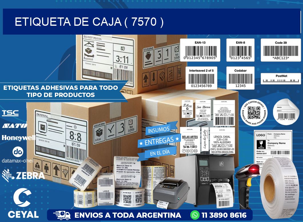 ETIQUETA DE CAJA ( 7570 )