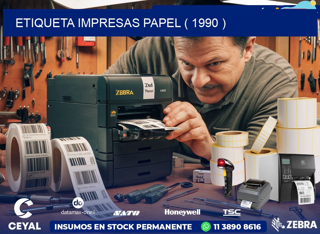 ETIQUETA IMPRESAS PAPEL ( 1990 )