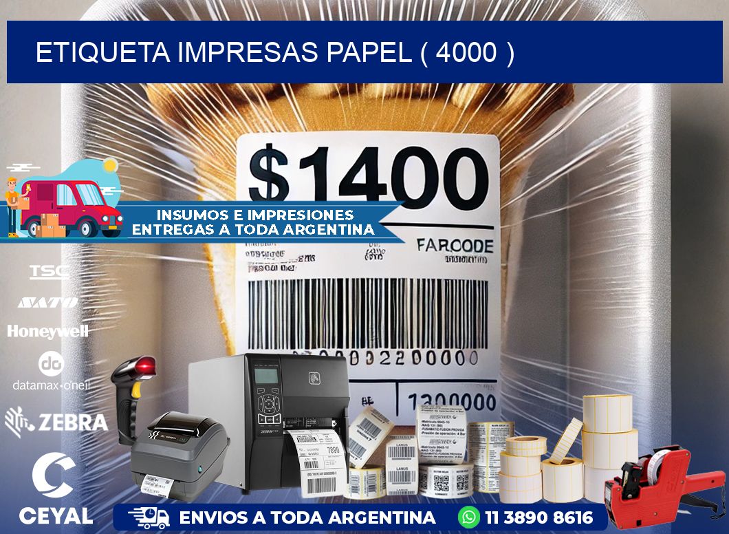 ETIQUETA IMPRESAS PAPEL ( 4000 )