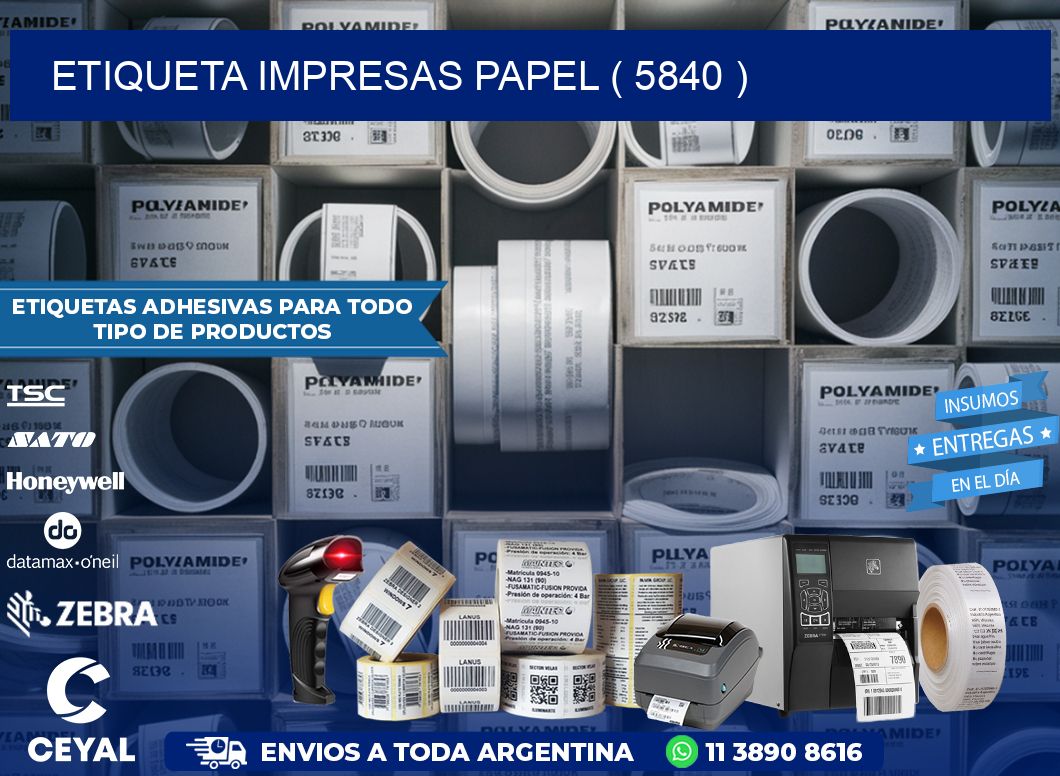 ETIQUETA IMPRESAS PAPEL ( 5840 )