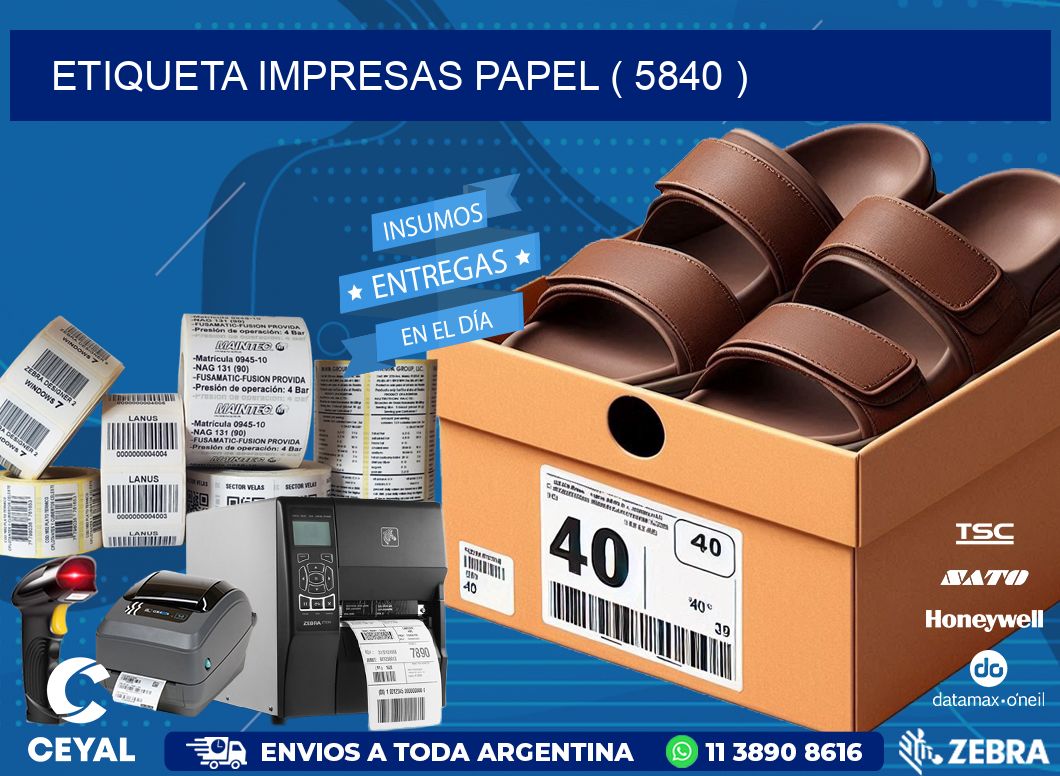 ETIQUETA IMPRESAS PAPEL ( 5840 )