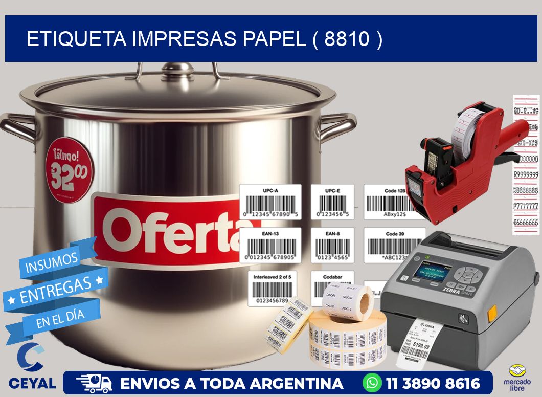 ETIQUETA IMPRESAS PAPEL ( 8810 )