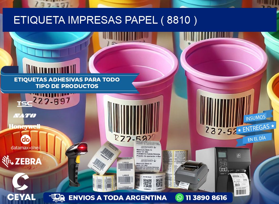 ETIQUETA IMPRESAS PAPEL ( 8810 )