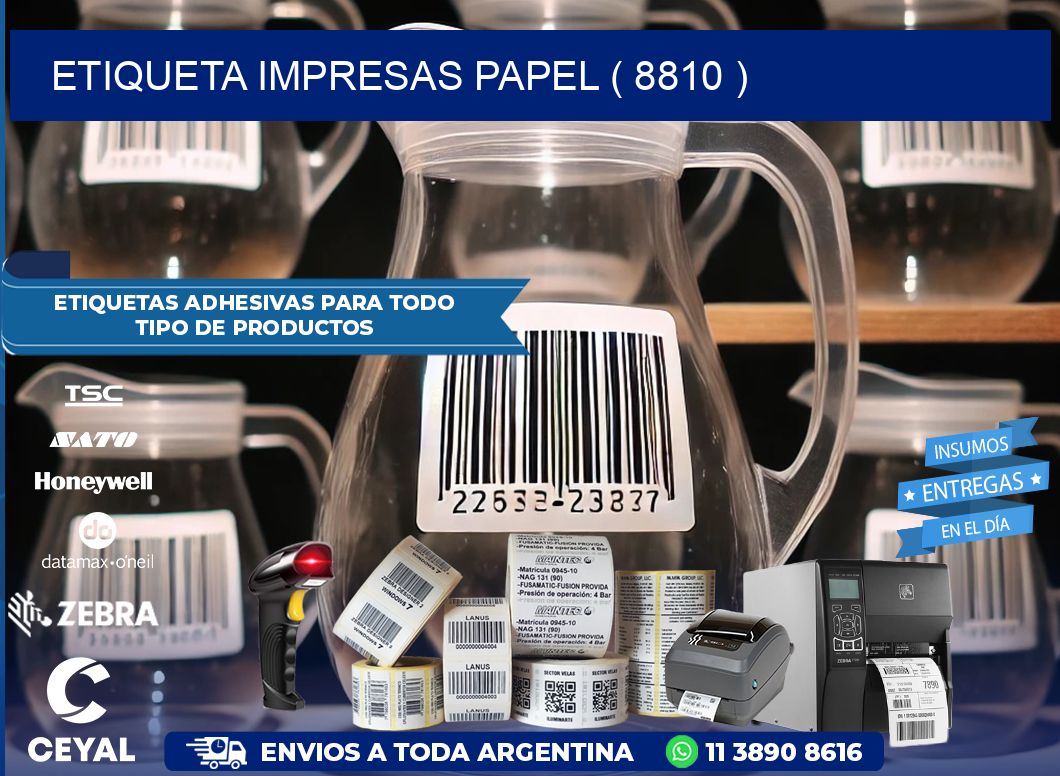 ETIQUETA IMPRESAS PAPEL ( 8810 )