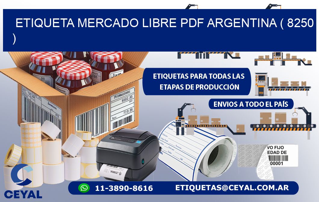 ETIQUETA MERCADO LIBRE PDF ARGENTINA ( 8250 )