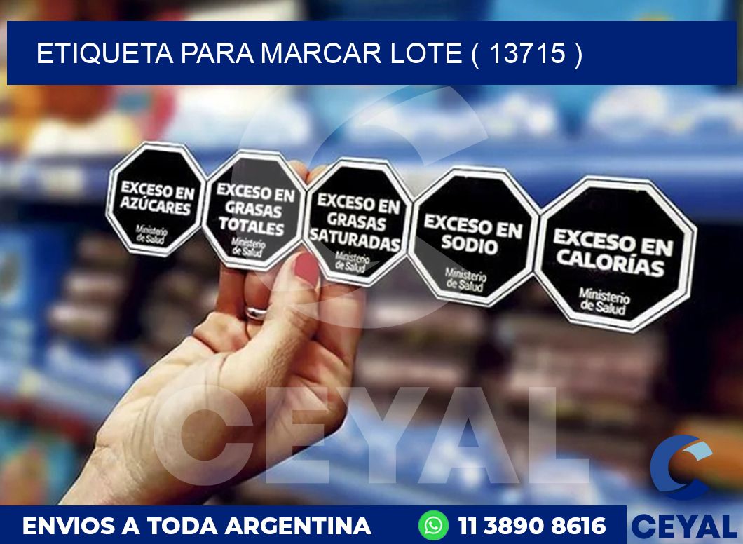 ETIQUETA PARA MARCAR LOTE ( 13715 )