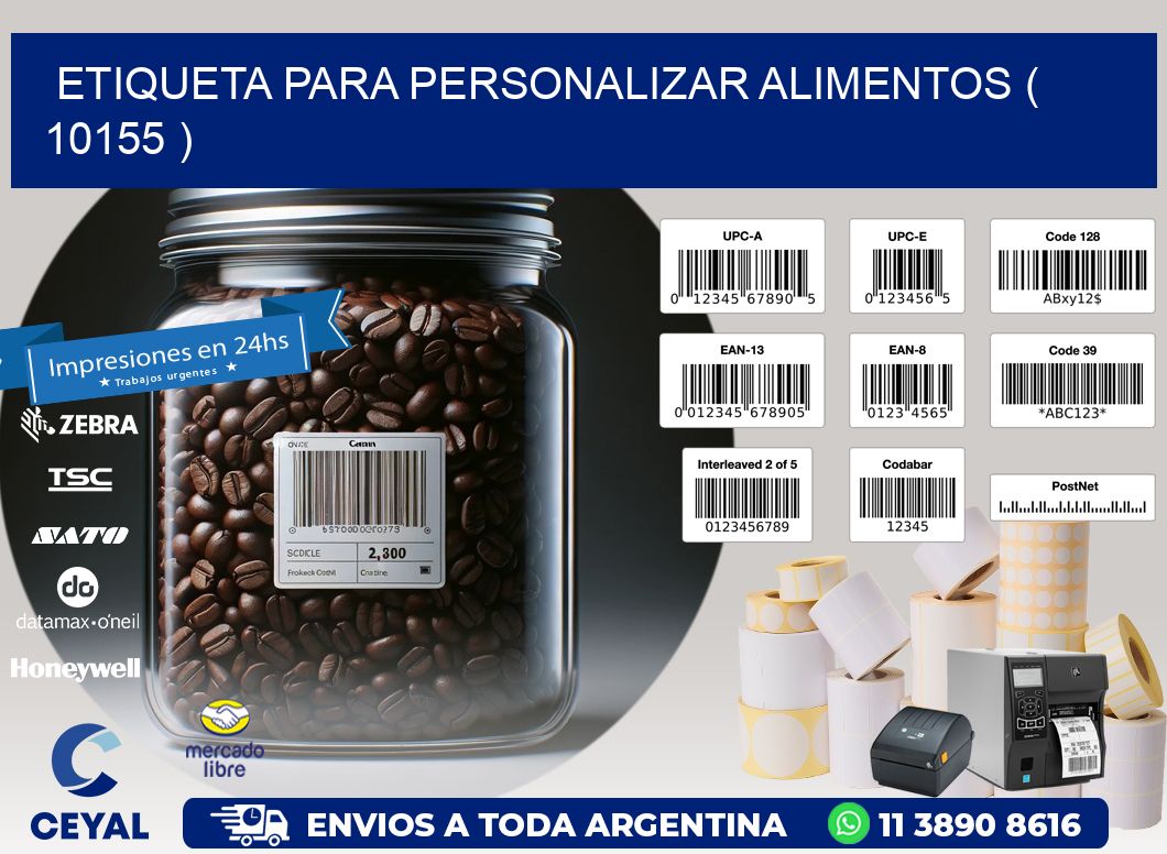 ETIQUETA PARA PERSONALIZAR ALIMENTOS ( 10155 )