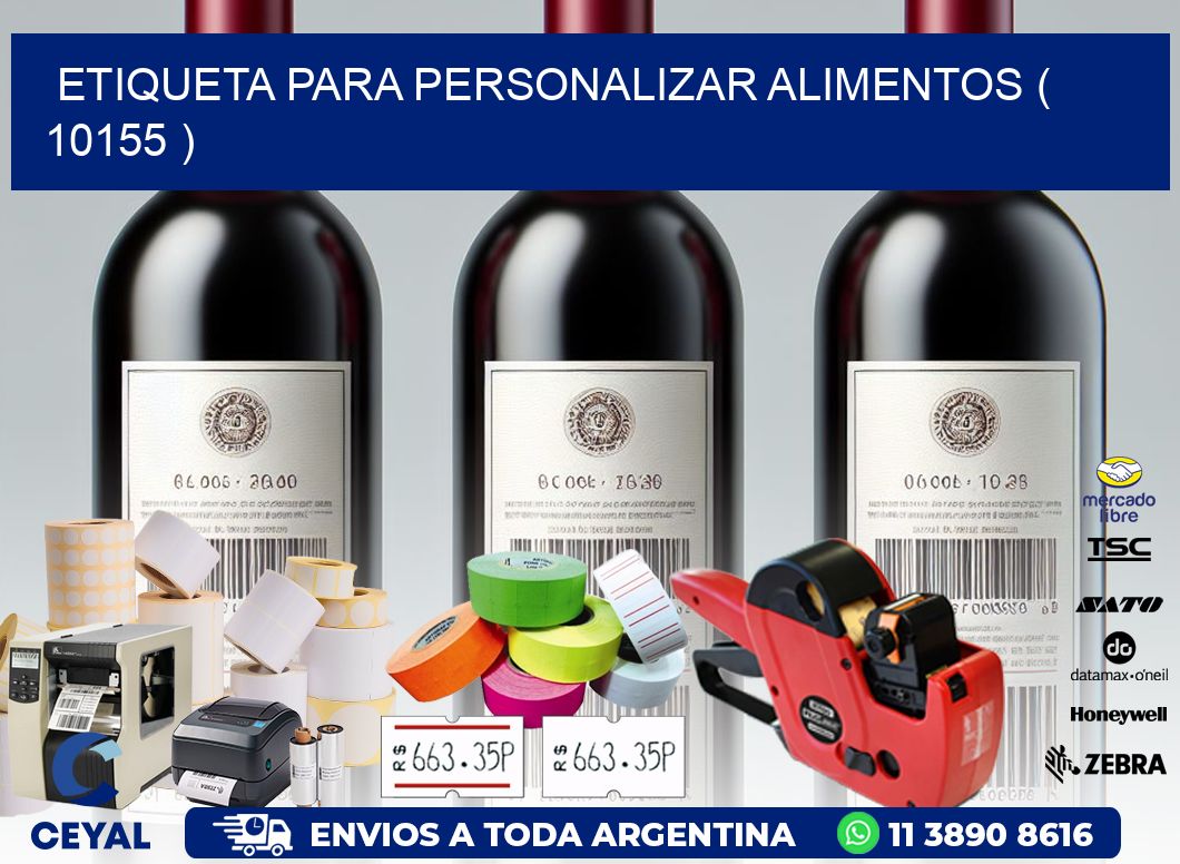 ETIQUETA PARA PERSONALIZAR ALIMENTOS ( 10155 )