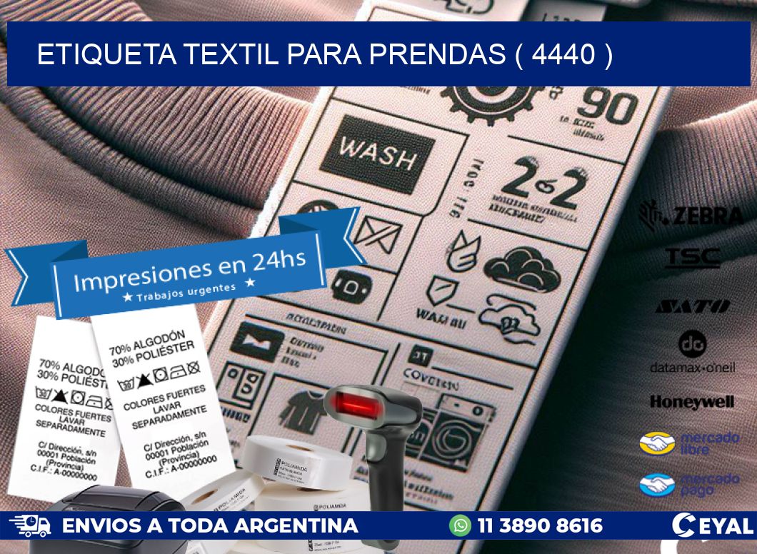 ETIQUETA TEXTIL PARA PRENDAS ( 4440 )