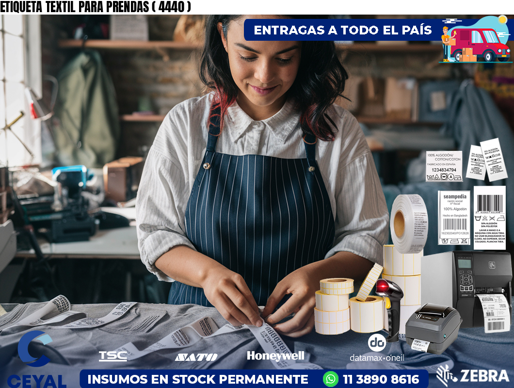 ETIQUETA TEXTIL PARA PRENDAS ( 4440 )