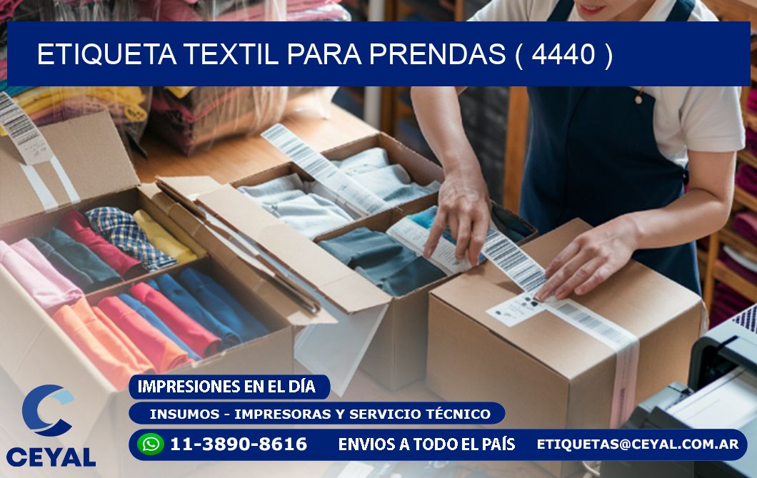 ETIQUETA TEXTIL PARA PRENDAS ( 4440 )