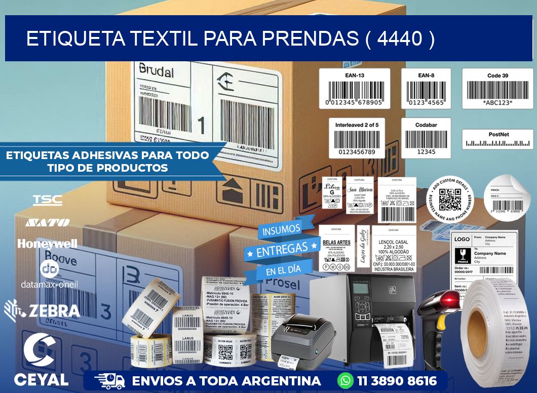 ETIQUETA TEXTIL PARA PRENDAS ( 4440 )