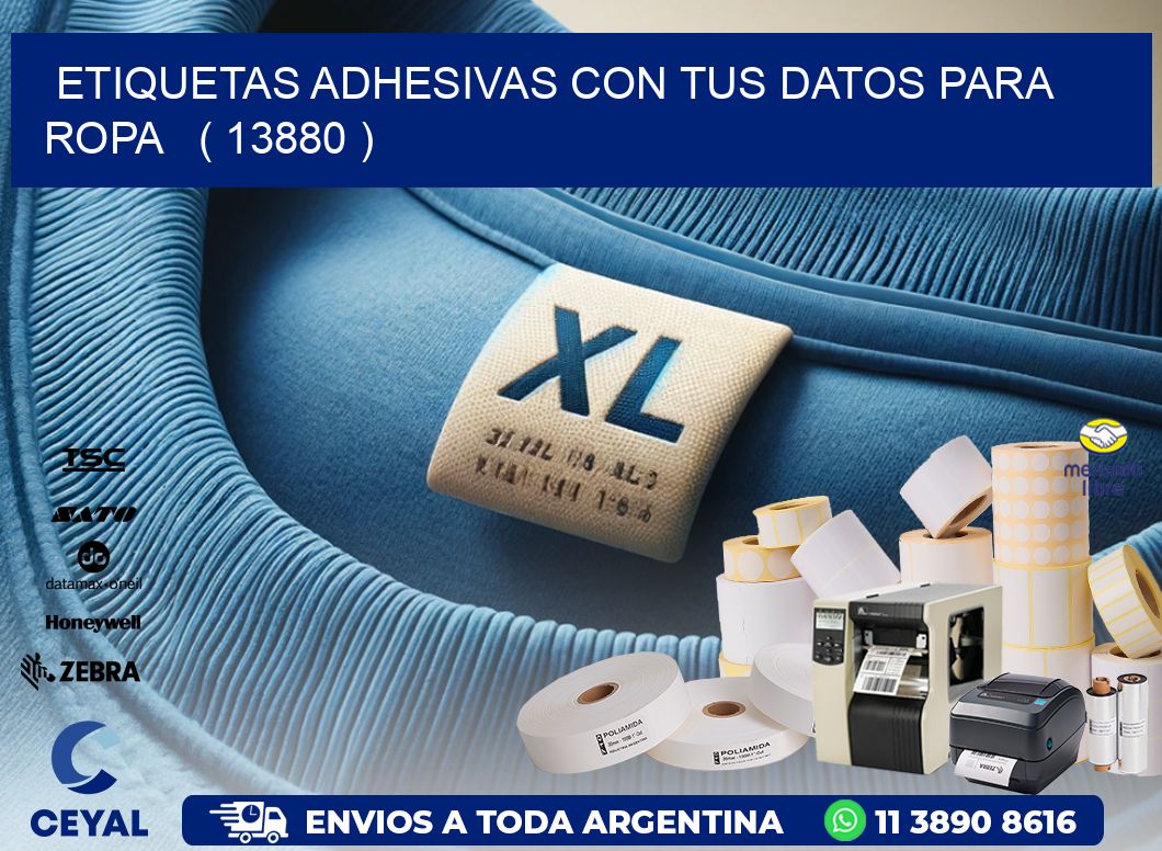ETIQUETAS ADHESIVAS CON TUS DATOS PARA ROPA ( 13880 )