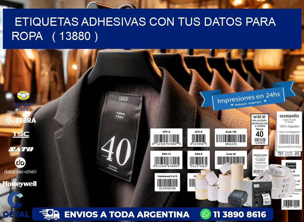 ETIQUETAS ADHESIVAS CON TUS DATOS PARA ROPA ( 13880 )