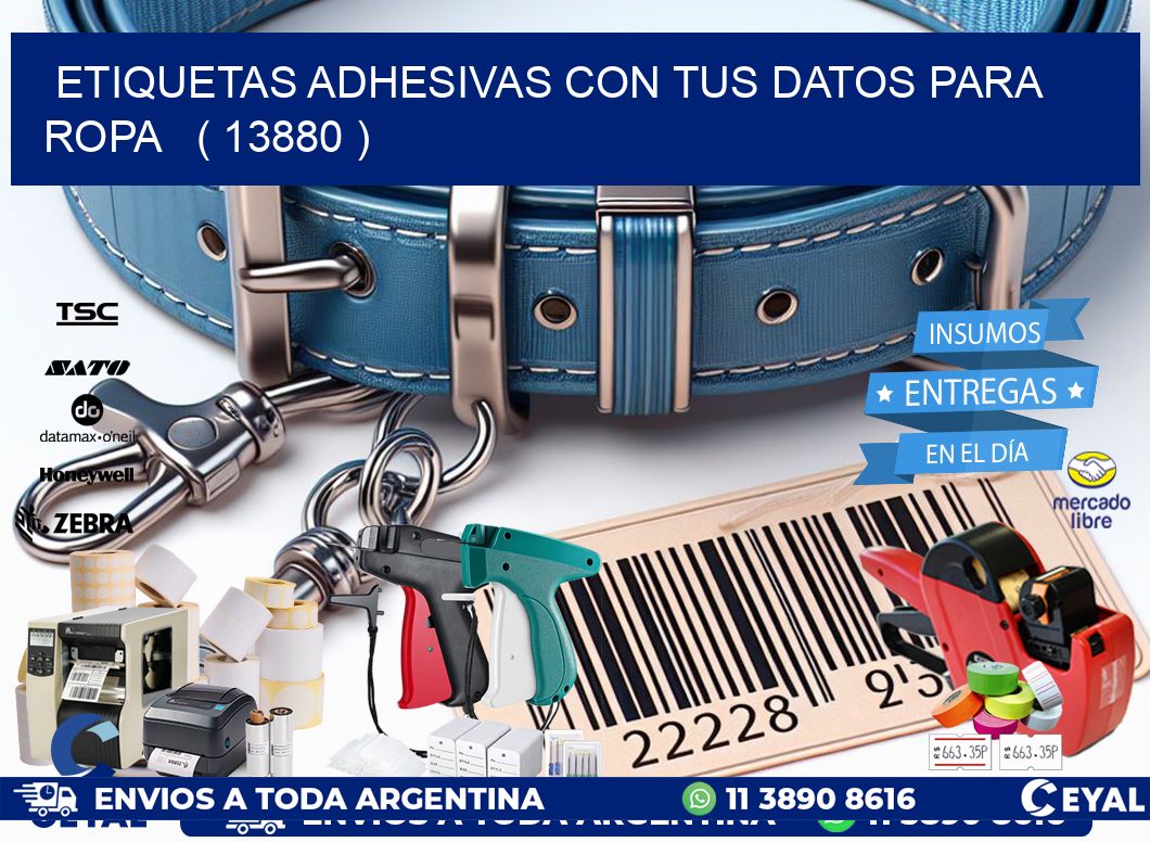 ETIQUETAS ADHESIVAS CON TUS DATOS PARA ROPA ( 13880 )