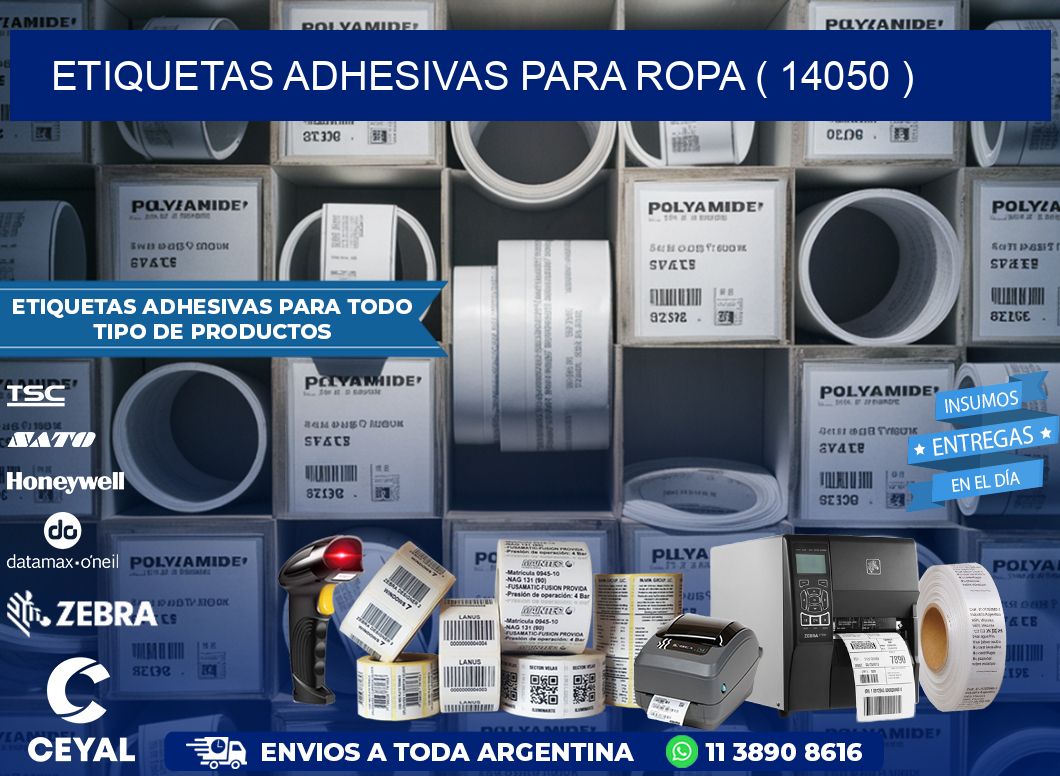 ETIQUETAS ADHESIVAS PARA ROPA ( 14050 )