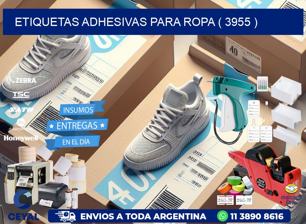 ETIQUETAS ADHESIVAS PARA ROPA ( 3955 )