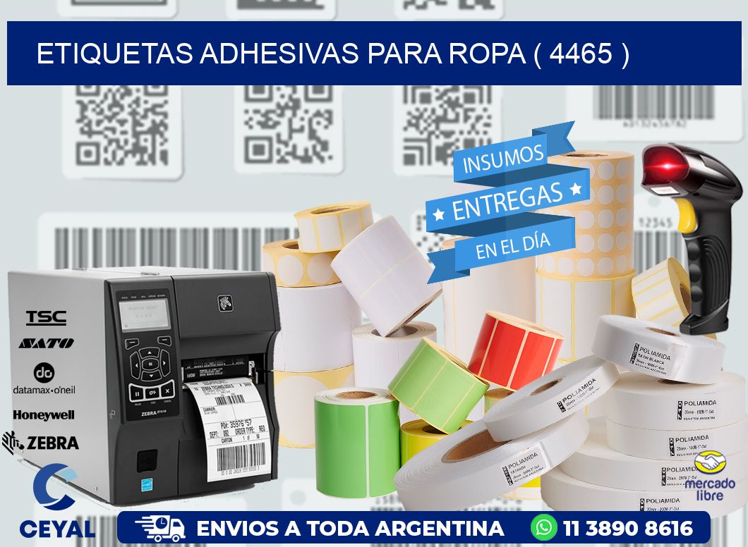 ETIQUETAS ADHESIVAS PARA ROPA ( 4465 )
