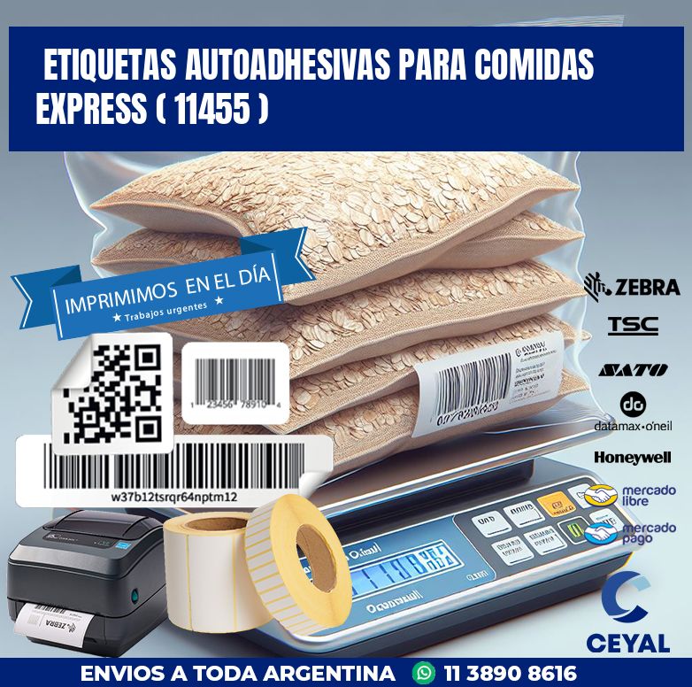 ETIQUETAS AUTOADHESIVAS PARA COMIDAS EXPRESS ( 11455 )