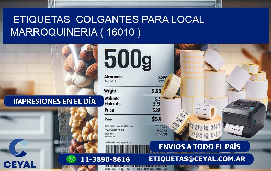 ETIQUETAS COLGANTES PARA LOCAL MARROQUINERIA ( 16010 )