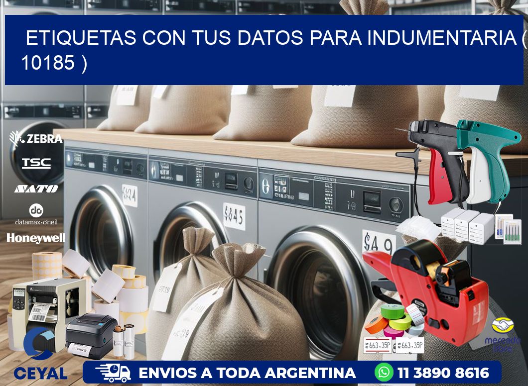 ETIQUETAS CON TUS DATOS PARA INDUMENTARIA ( 10185 )
