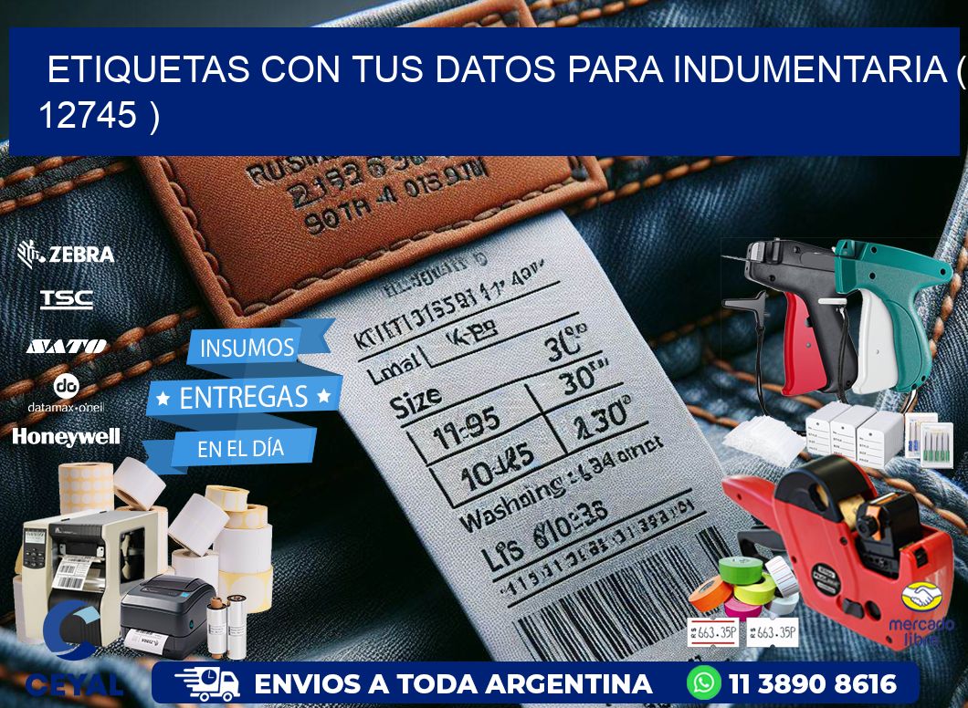 ETIQUETAS CON TUS DATOS PARA INDUMENTARIA ( 12745 )