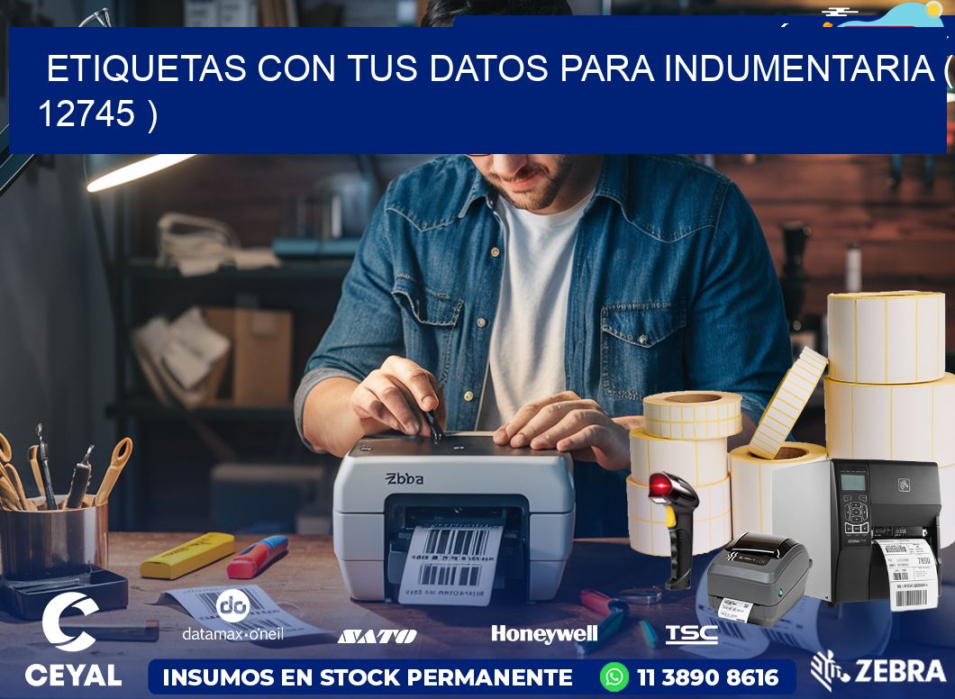 ETIQUETAS CON TUS DATOS PARA INDUMENTARIA ( 12745 )