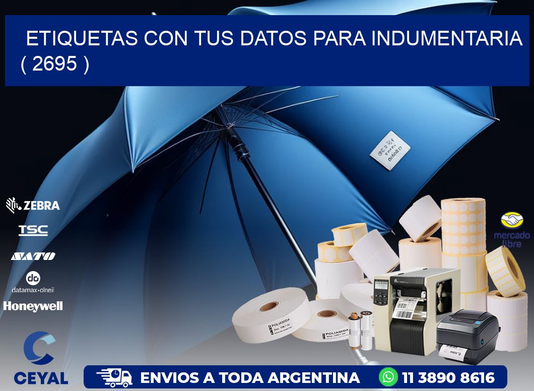 ETIQUETAS CON TUS DATOS PARA INDUMENTARIA ( 2695 )