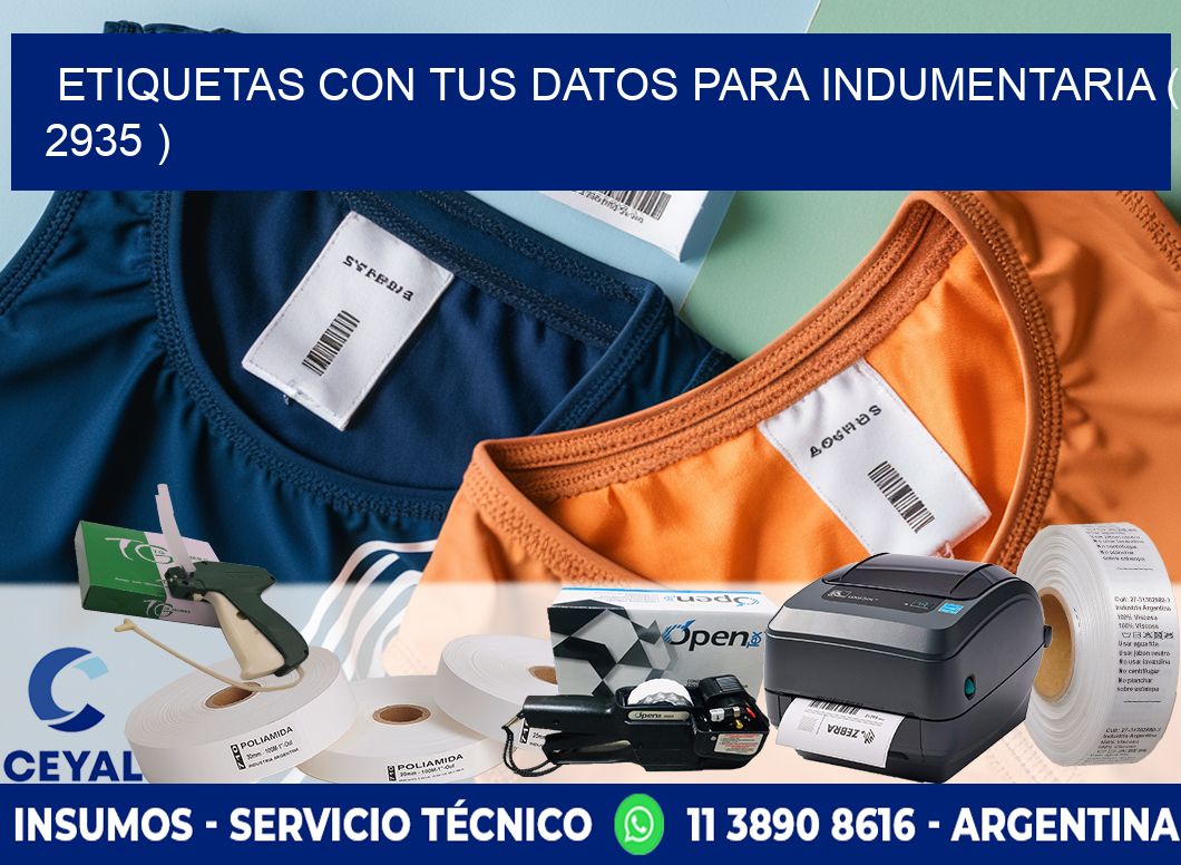 ETIQUETAS CON TUS DATOS PARA INDUMENTARIA ( 2935 )