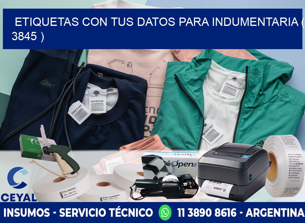 ETIQUETAS CON TUS DATOS PARA INDUMENTARIA ( 3845 )