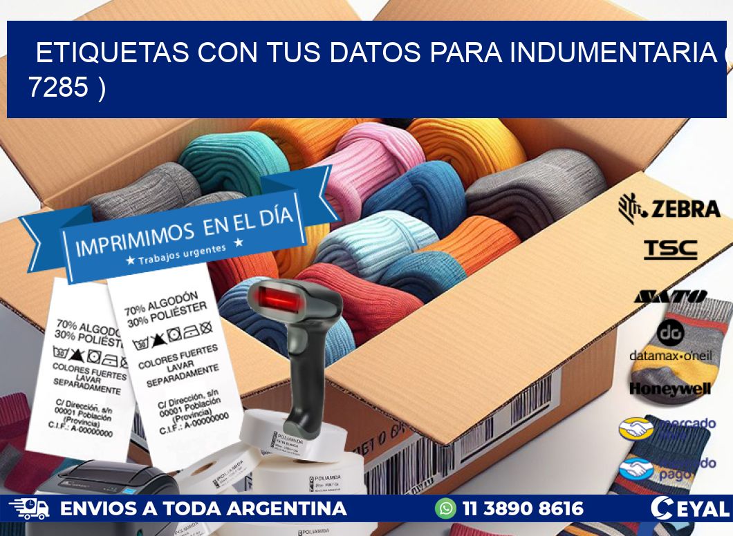 ETIQUETAS CON TUS DATOS PARA INDUMENTARIA ( 7285 )