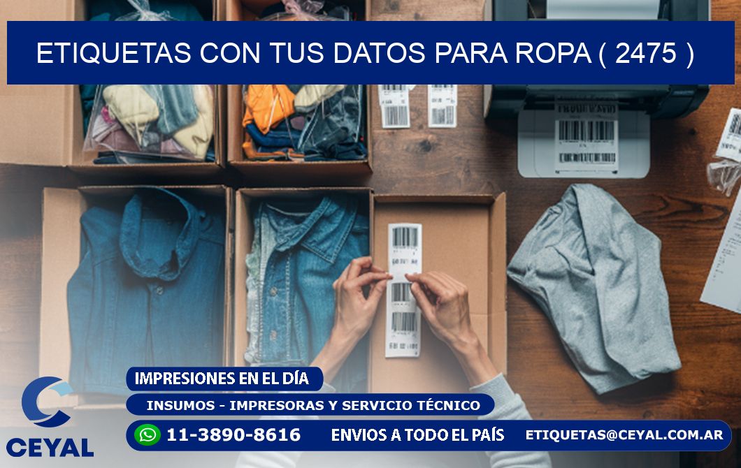 ETIQUETAS CON TUS DATOS PARA ROPA ( 2475 )