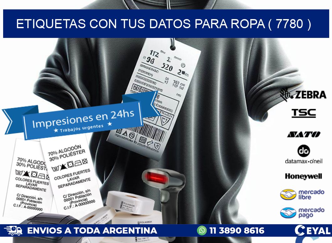 ETIQUETAS CON TUS DATOS PARA ROPA ( 7780 )